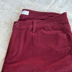 Christian Siriano for J. Jill Straight Leg Maroon Jeans